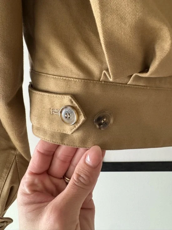 Frame Denim Cropped Utility Jacket - Tan - Picture 6 of 6